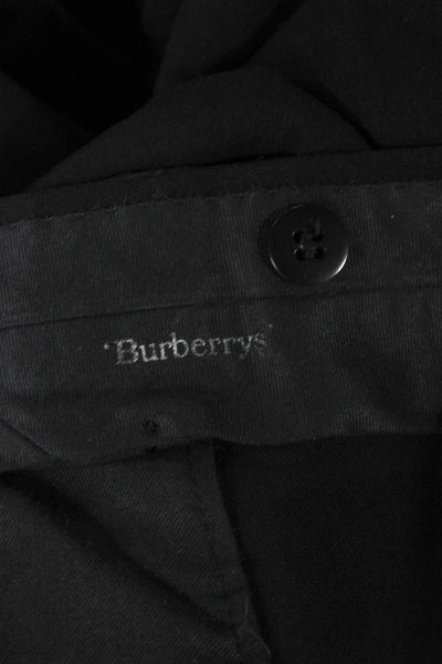 Burberry Mens Wool Dress Pants Black Button Size 38