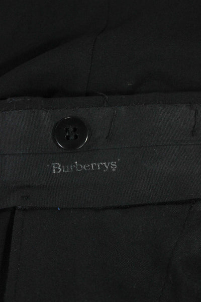 Burberry Mens Wool Dress Pants Black Button Size 38