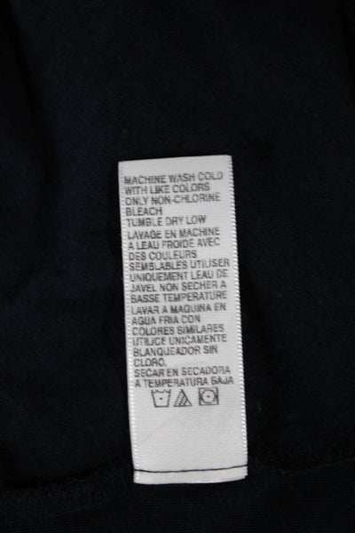 Standard James Perse Women Cotton Blue Crew Neck Long Sleeve T Shirt Size 2