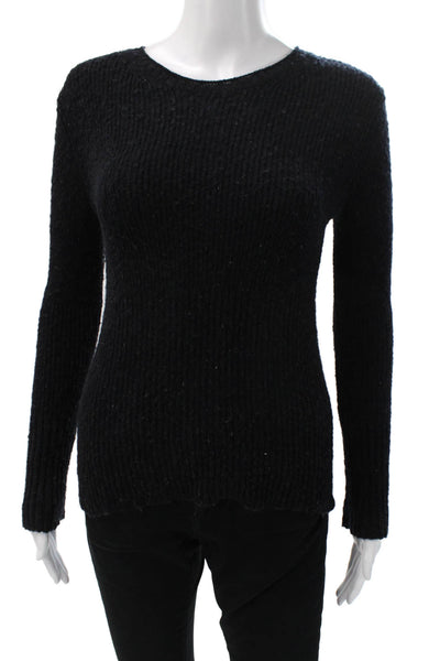 Helmut Lang Women Black Cashmere Crew Neck Pullover Sweater Long Sleeve Size XS