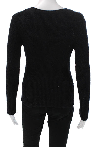 Helmut Lang Women Black Cashmere Crew Neck Pullover Sweater Long Sleeve Size XS