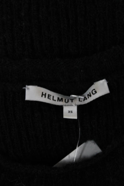 Helmut Lang Women Black Cashmere Crew Neck Pullover Sweater Long Sleeve Size XS