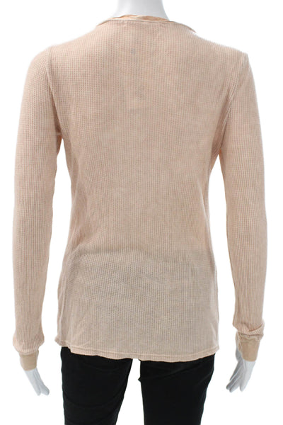 Project Social T Womens Basic Beige Long Sleeve T-Shirt Size XS