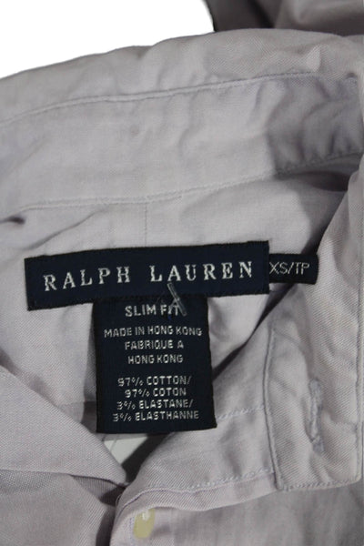 Ralph Lauren Blue Label Womens Purple Collared Long Sleeve Button-Up Size XS
