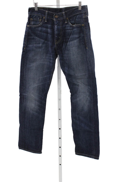 Levi's Mens Slim Jeans Blue High Rise Cotton Button Fly Size 29