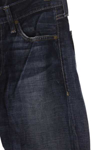 Levi's Mens Slim Jeans Blue High Rise Cotton Button Fly Size 29