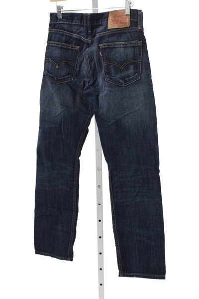 Levi's Mens Slim Jeans Blue High Rise Cotton Button Fly Size 29