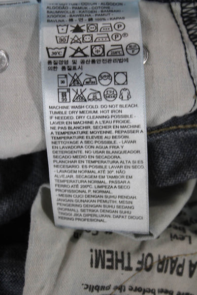 Levi's Mens Slim Jeans Blue High Rise Cotton Button Fly Size 29