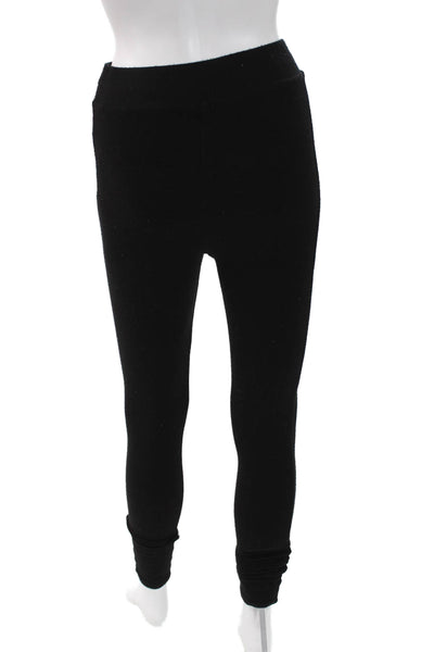 Naked Wardrobe Women Black Leggings Viscose Spandex 25in Inseam Size M