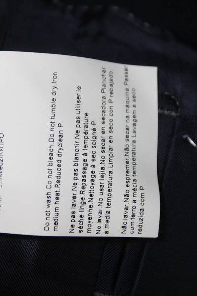 Boss Hugo Boss Men Blue Cotton Blazer Button Size 42
