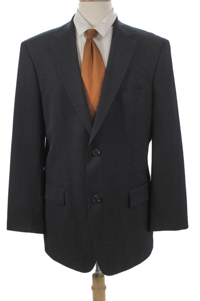 Boss Hugo Boss Mens Black Wool Blazer Solid Fall Size 42