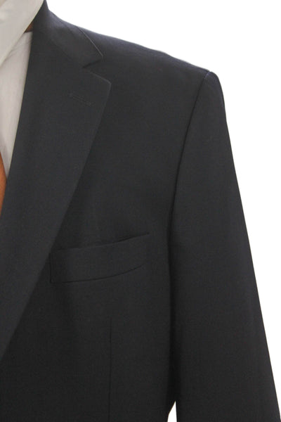 Boss Hugo Boss Mens Black Wool Blazer Solid Fall Size 42