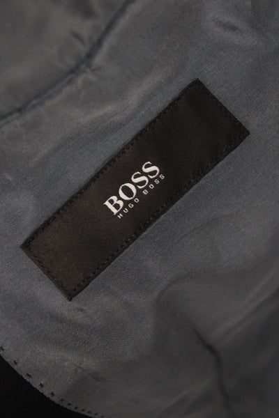 Boss Hugo Boss Mens Black Wool Blazer Solid Fall Size 42