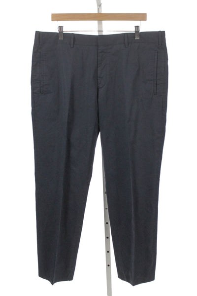 Prada Mens Chino Pants Blue Cotton Button Closure Size 56