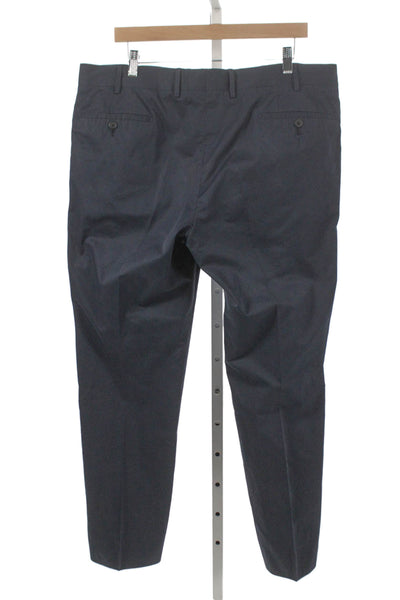 Prada Mens Chino Pants Blue Cotton Button Closure Size 56