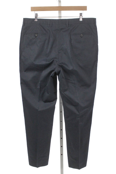 Lanvin Mens Dress Pants Gray Polyester Blend Button Size 38