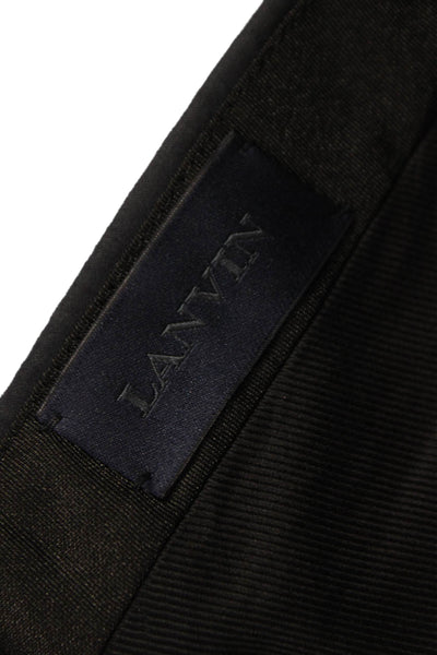 Lanvin Mens Dress Pants Gray Polyester Blend Button Size 38