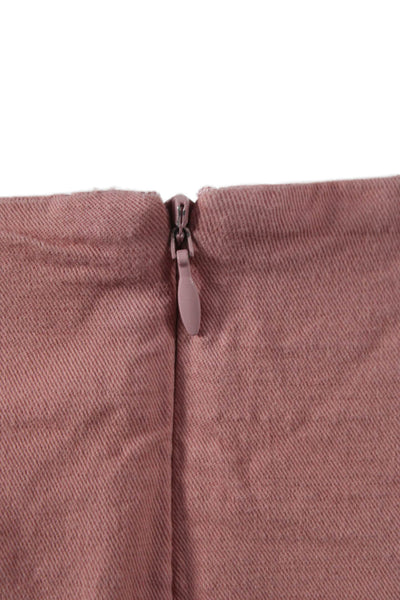 Anthropologie Womens Pink Fit & Flare Dress Cap Sleeve Button Short Size 00