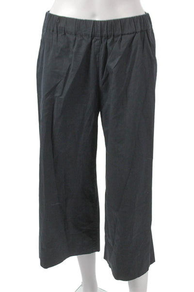 Everlane Womens Cropped Black Cotton Blend Pull On Pants Size 4