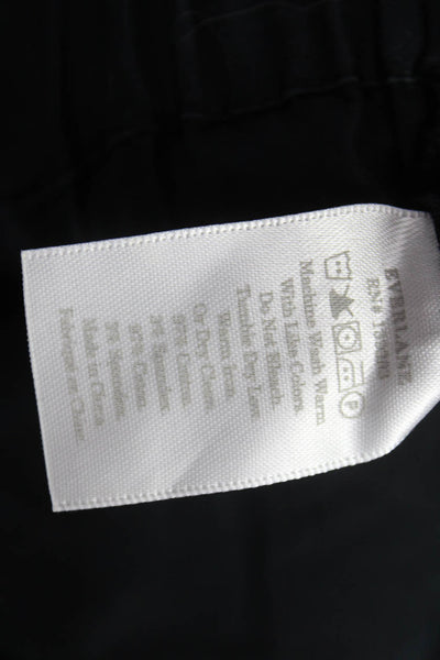 Everlane Womens Cropped Black Cotton Blend Pull On Pants Size 4