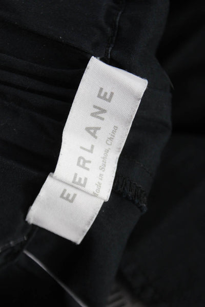 Everlane Womens Cropped Black Cotton Blend Pull On Pants Size 4