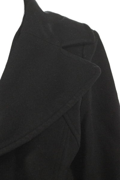 Michael Michael Kors Womens Black Pea Coat Wool Cashmere Blend Size 8