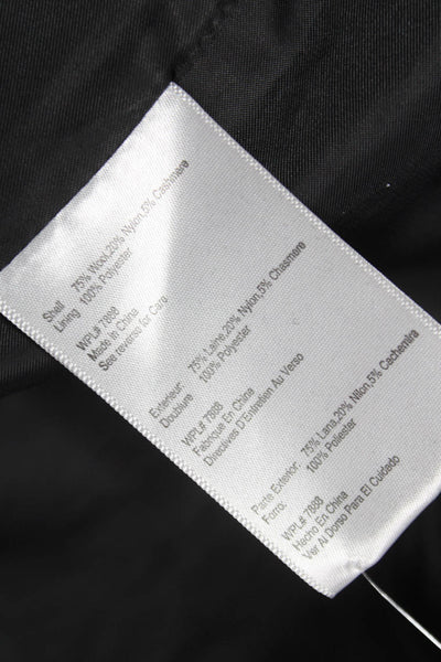 Michael Michael Kors Womens Black Pea Coat Wool Cashmere Blend Size 8