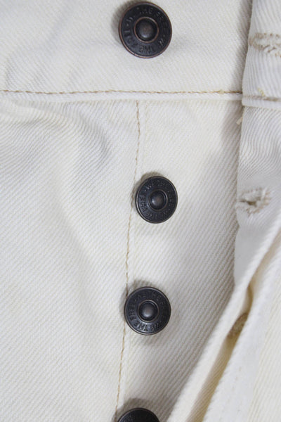 We The Free Womens Cut-Off Ivory Cotton Shorts Size 28