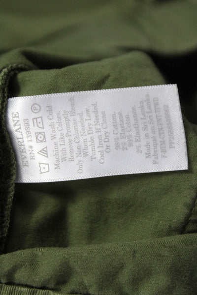 Everlane Women Chino Pants Green Cotton Pull On Size 10