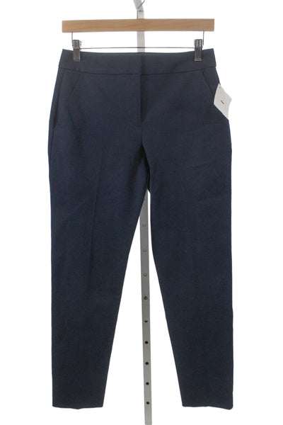 Trina Turk Womens Ankle Pants Blue Cotton Zip Size 0