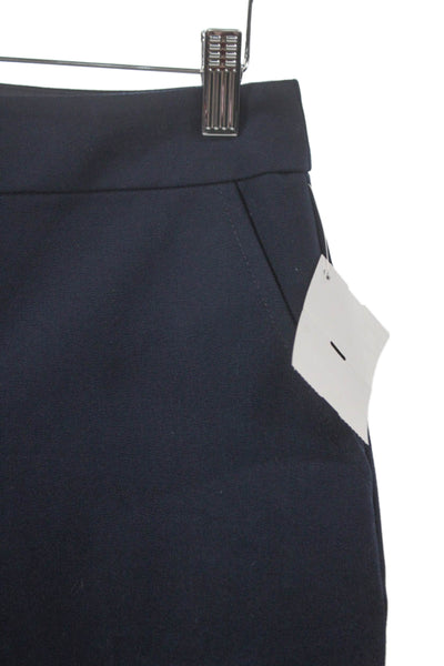 Trina Turk Womens Ankle Pants Blue Cotton Zip Size 0