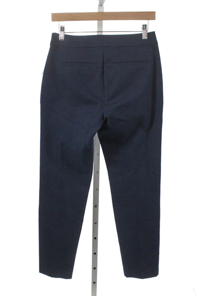 Trina Turk Womens Ankle Pants Blue Cotton Zip Size 0