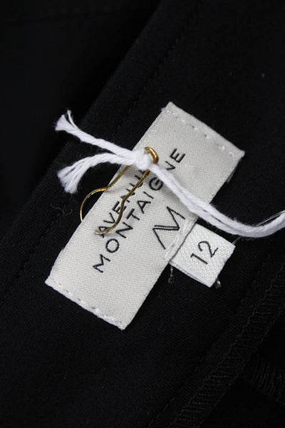 Avenue Montaigne Womens Dress Pants Gray Cotton Pull On Size 12