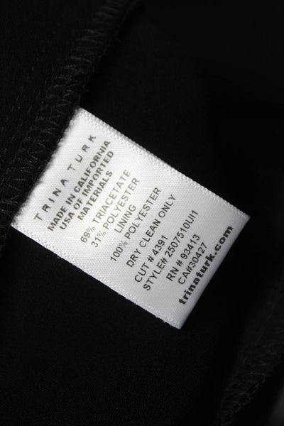 Trina Turk Women Gray Triacetate Dress Pants Zip Inseam 32 Size 12
