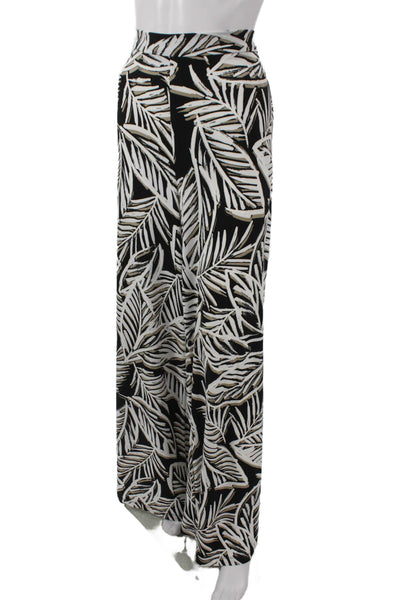 Joseph Women Floral Dress Pants Black Pull On Size L