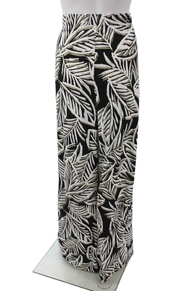 Joseph Women Floral Dress Pants Black Pull On Size L