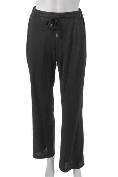 Angel Womens Sweatpants Black Polyester Drawstring Size XS