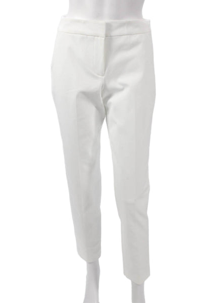 Trina Turk Women Ankle Pants White Cotton Zip Size 00