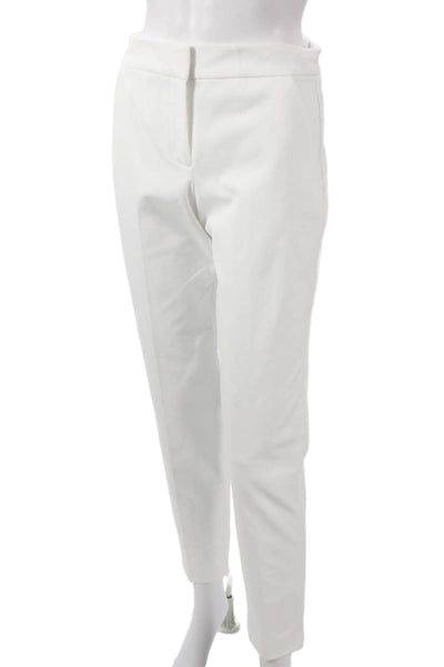 Trina Turk Women Ankle Pants White Cotton Zip Size 00