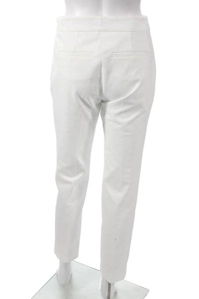 Trina Turk Women Ankle Pants White Cotton Zip Size 00