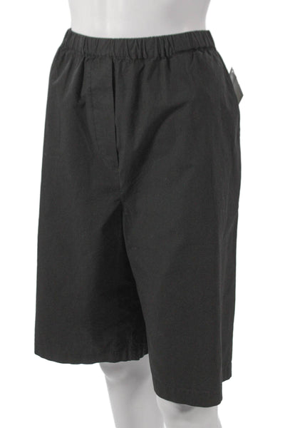 Velvet Womens Bermuda Shorts Black Cotton Pull On Size M