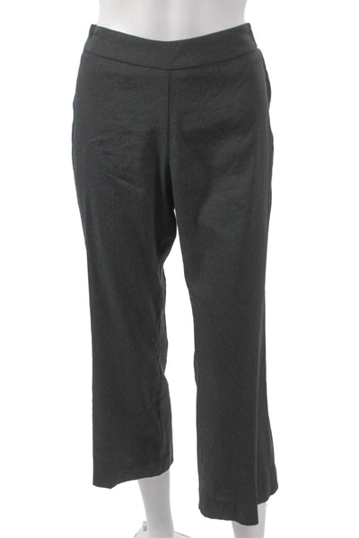 Estelle & Finn Women Cropped Linen Pants Gray Pull On Size 0