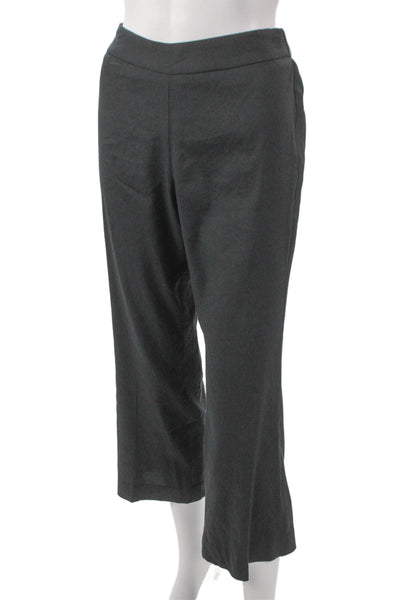 Estelle & Finn Women Cropped Linen Pants Gray Pull On Size 0