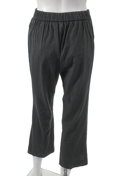 Estelle & Finn Women Cropped Linen Pants Gray Pull On Size 0
