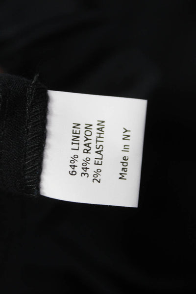 Estelle & Finn Women Cropped Linen Pants Gray Pull On Size 0