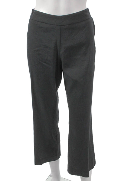 Estelle & Finn Women Cropped Linen Pants Gray Pull On Size 10