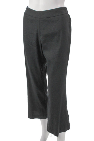 Estelle & Finn Women Cropped Linen Pants Gray Pull On Size 10