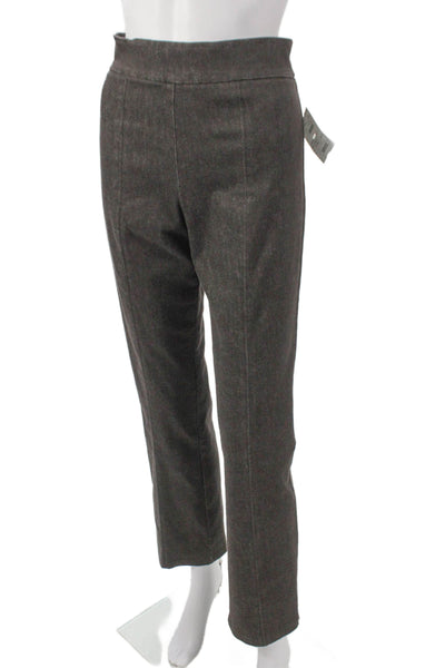 Avenue Montaigne Women Dress Pants Brown Pull On Cotton Size 12