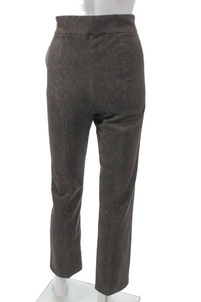Avenue Montaigne Women Dress Pants Brown Pull On Cotton Size 12