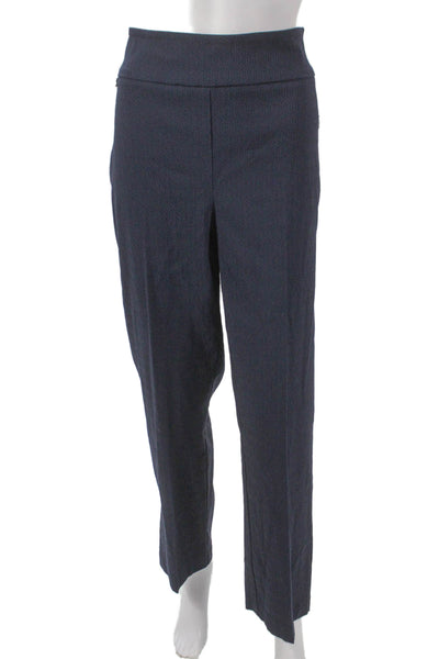Joseph Ribkoff Womens Plus Dress Pants Blue Geometric Viscose Size 18